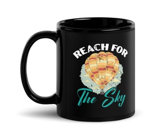 Bereik voor de lucht heteluchtballonvaart Flying Black Mug