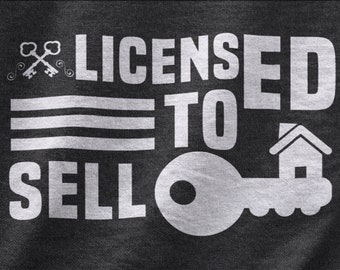 Camiseta con licencia para vender, regalo de agente inmobiliario