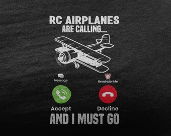 RC-vliegtuigen roepen RC-shirt voor mannen en vrouwen, vliegtuig met afstandsbediening, speelgoed met afstandsbediening voor RC-liefhebber