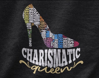 T-shirt Reine charismatique, design d'autonomisation féministe