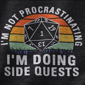 Ik doe Side Quest Shirt, Gamer Tshirt voor Game Geek, Retro Gaming Mens Funny Gamer Tee, Video Game Gaming Nerd Gift, Vintage Gaming System
