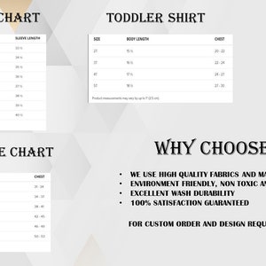Puede incluir: Tabla de tallas para sudaderas con capucha, camisetas para ni&ntilde;os peque&ntilde;os y camisetas sin mangas. La tabla muestra las tallas en pulgadas e incluye medidas de longitud, pecho y longitud de la manga. La tabla tambi&eacute;n incluye el texto "Grumpy Dad Co."