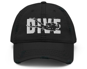 Scuba Diver Distressed Dad Hat - Perfect comfort en stijl voor liefhebbers van oceaanliefhebbers