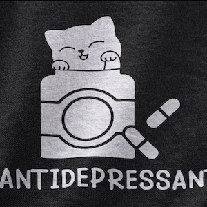 Camisa antidepressiva, camiseta fofa de gato para amantes de gatos, presente de gatinho para mãe e pai gato, camiseta fofa de gatinho para mãe e pai de pele, câmera de gato