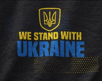 Estamos con la camisa de Ucrania, apoyamos la camiseta de Ucrania para los hombres mujeres, estoy con el regalo de Ucrania, la camiseta de paz para Ucrania, la camiseta sin guerra