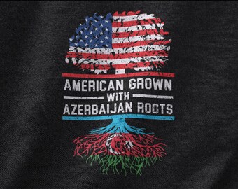 American Grown With Azerbaijan Roots-T-shirt, Proud Azerbeidzjaans T-shirt