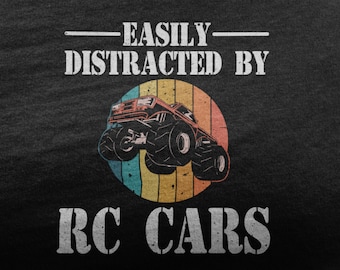 Chemise voitures télécommandées facilement distraite, t-shirt camion télécommandé amusant, cadeau pour papa télécommandé