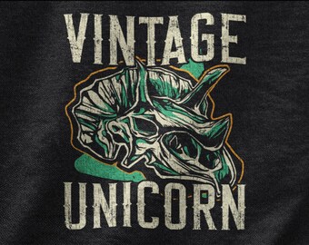 Vintage eenhoorn shirt, dinosaurus enthousiaste tshirt voor mannen vrouwen, triceratops cadeau voor dinosaurus lover, ik hou van Triceratops Tee Paleontologist