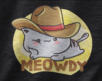 Meowdy Shirt, Cowboy Cat Tshirt For Men and Women, Cowboy Gift For Cat Mom and Cat Dad, Western Rodeo Tshirt For Cat Owner