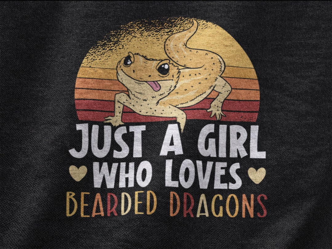 Just A Girl Who Loves Bearded Dragon Shirt, Bearded Dragon Tshirt, Cute ...