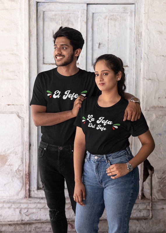 Funny El Jefe La Jefa Del Jefe Couple Shirt Mexican Tshirt for Husband and Wife Boss of the Boss T shirt for Spanish Men Women Etsy