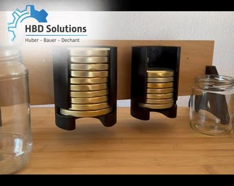Versatile lid dispenser for TO82 & TO66 canning lids – wall mounting or stand