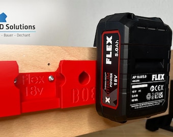 Battery holder, sturdy design, compatible with Flex 18V