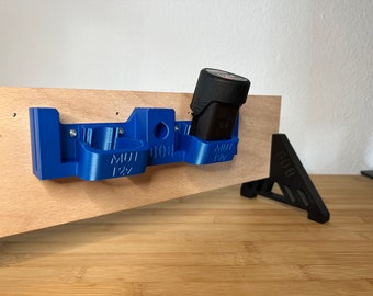Battery holder sturdy design compatible with Bosch Professional® and Milwaukee® and Makita® 12V
