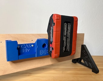 Battery holder, sturdy design, compatible with Metabo® and CAS®