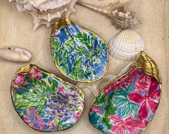 Lilly Inspired Oyster Shells for Trinkets Holder