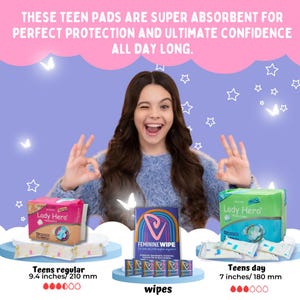 First Period kit for Girls 10-14 Celebration Starter Kit for School Teen Tween PreTeen Period Menstruation Hygiene Gift Box Red Period Kit Bild 6