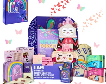 First Period kit for Girls 10-12 Celebration Starter Kit for School Teen Tween PreTeen Period Menstruation Hygiene Gift Box Red Period Kit