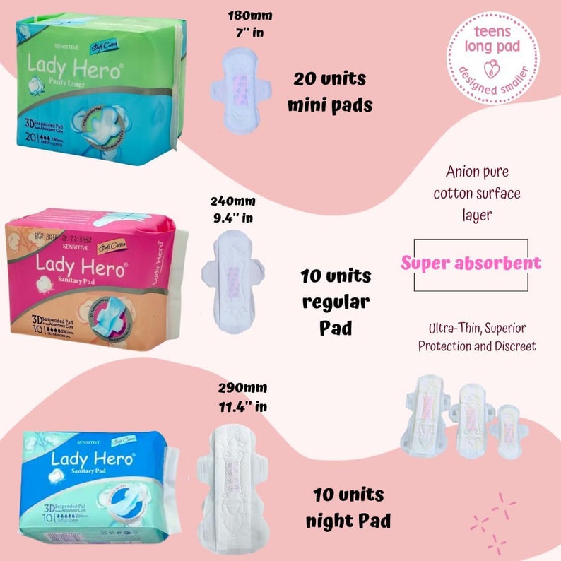 Tween Teens Period Starter Kit First Period Kit for Girls 1012 for