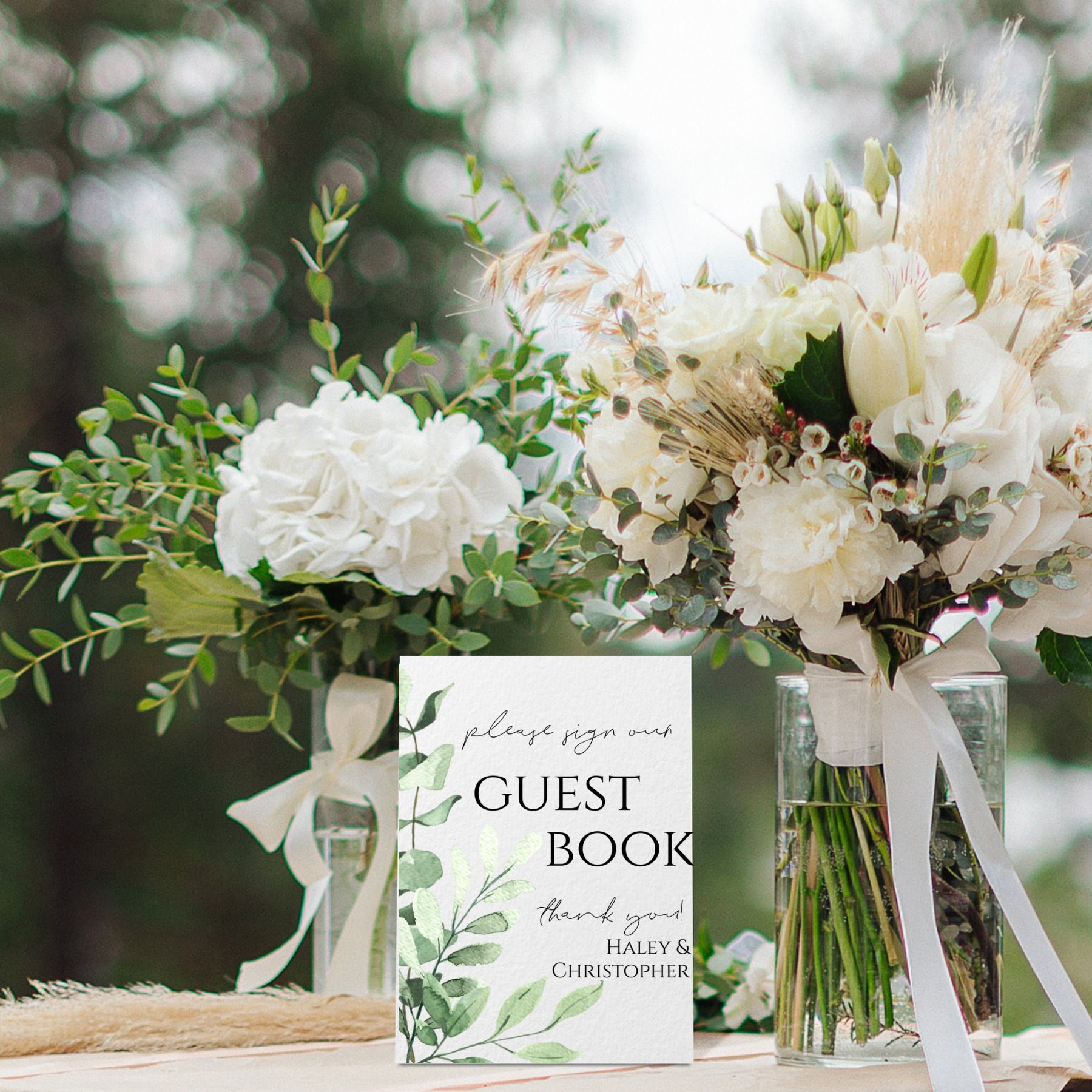 Wedding Guest Book Printable Guest Book Digital Download Etsy