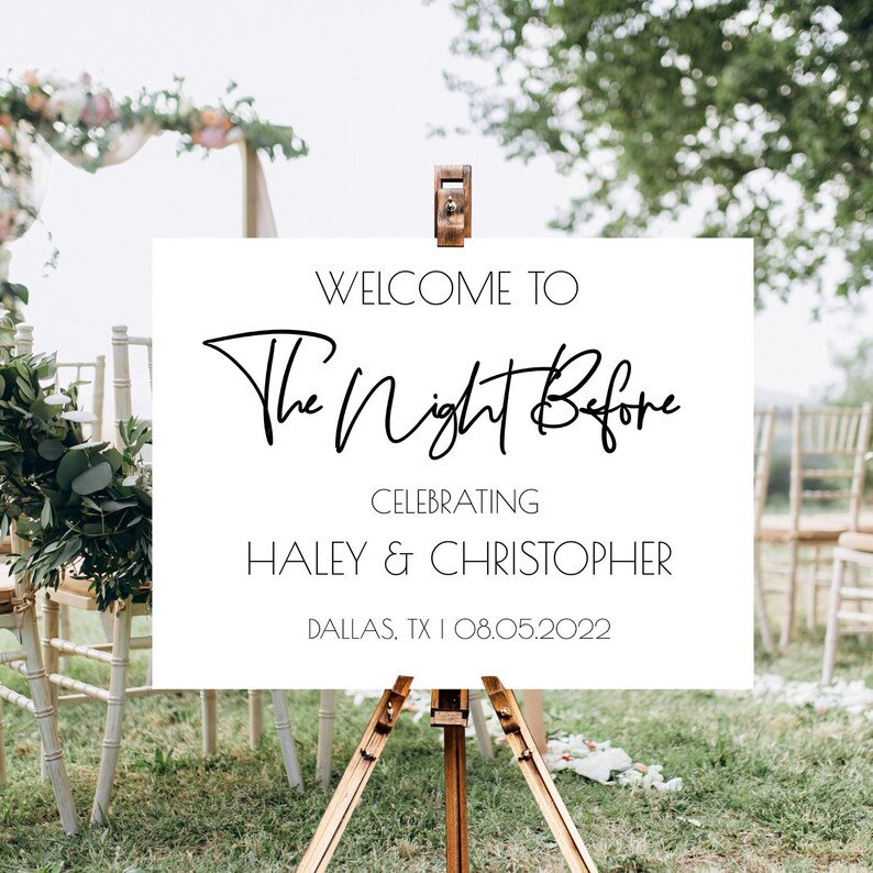 The Night Before Rehearsal Dinner Sign Night Before Wedding - Etsy