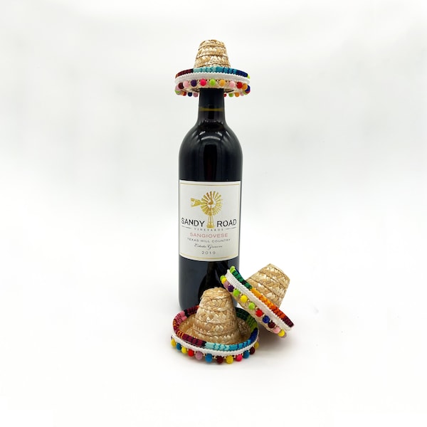 Mini Sombrero fles hoed - laatste Fiesta - vrijgezellenfeest - bruids partij gunsten - Mexicaanse bruids douche - verjaardag fles hoed