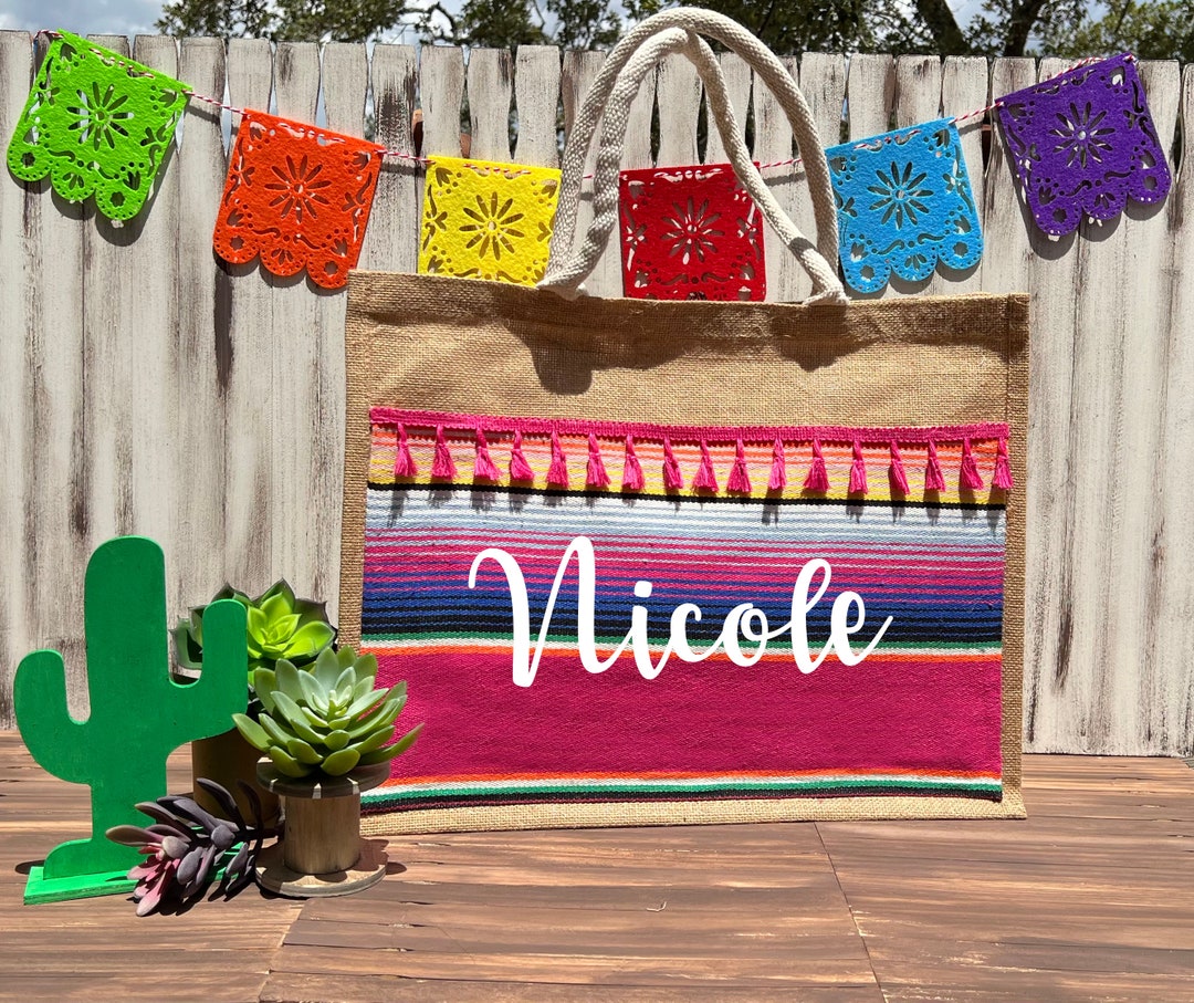 Fiesta Tote Bag In Multi Rattan