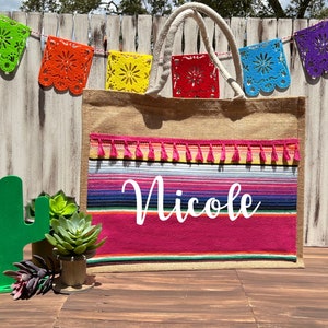 Fiesta Bag | Tote Gift Bags, Fiesta Birthday Bag, Beach Bachelorette Gift, Bridesmaid Gift, Fiesta Bags | Mexican Gift Bag
