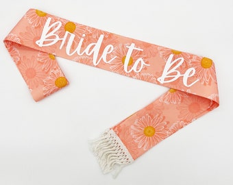 Bride To Be Groovy Polyester Sash – Bachelorette Party Bridal Shower