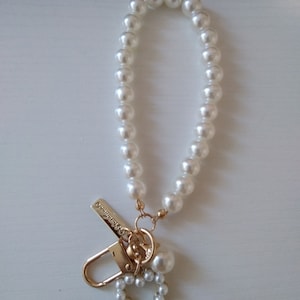 Llavero de perlas, Encanto de perlas de bolsa, Llavero de perlas, Decoración de llavero de perlas, Accesorios de llavero, Encanto para caja de Airpods