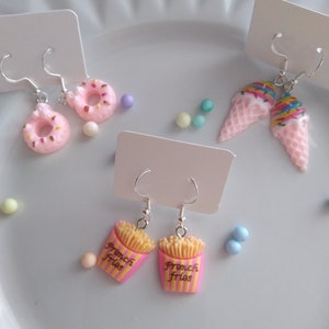 Pendientes Kawaii/ Pendientes Helado/ Pendientes Donuts/ Pendientes Fritos/ Pendientes Lindos