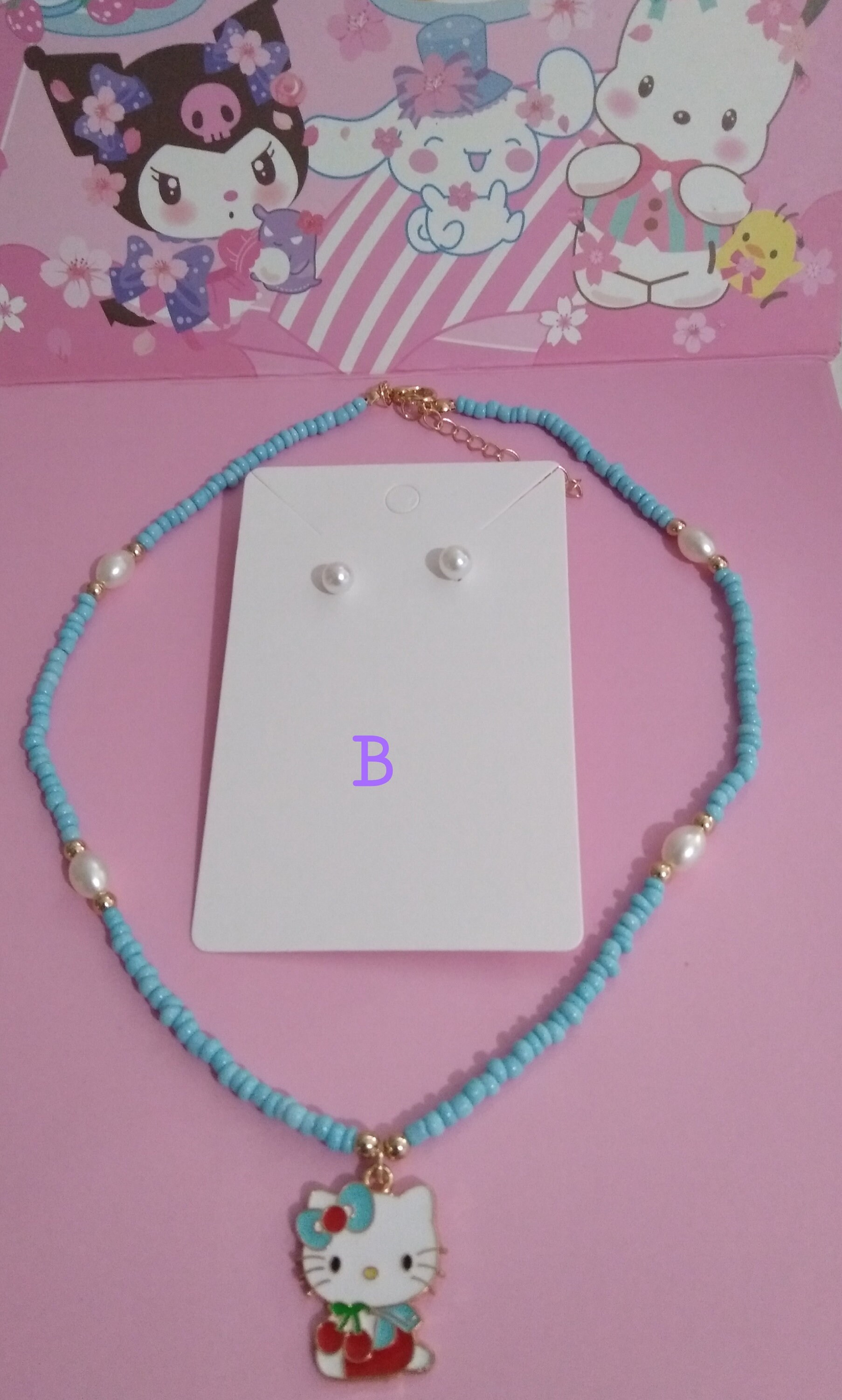 Hello Kitty Necklace Pearl Earrings sanrio Friends Etsy Australia