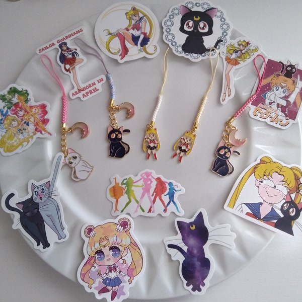 Sailor Moon Phone Charm Strap/Sailor Moon Stickers