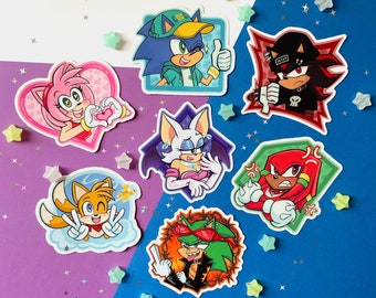 Sonic, Shadow, and others Vinyl Stickers