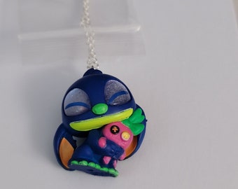 Stitch with Scrump (blacklight) - Lilo & Stitch - Disney Doorables Jewelry - Disney/Pixar - Necklace