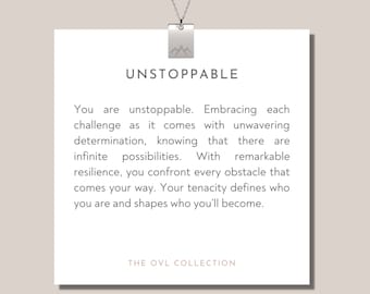 Collar Imparable / Graduación, nuevos comienzos, regalo de ascenso, felicitaciones, nuevo trabajo, esperanza, inspiración
