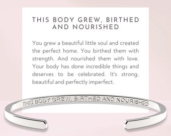 Pulsera de afirmación posparto / Oro rosa, regalo para nuevas mamás