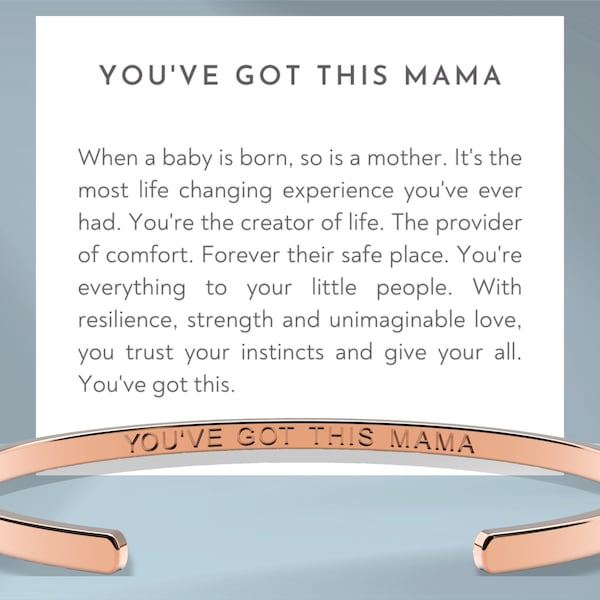 First Time Mom Gift | Push Present | 1st Mother's Day | Pregnant Mom Gift | Expecting Mom | Mama Bracelet | You've Got This Mama Bracelet