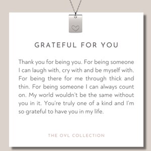 Carte à message Bijoux | Collier meilleure amie | Collier âme soeur | Cadeau meilleur ami | Cadeau du Ministère de la Santé | Bijoux d'amitié uniques | Merci pour vous