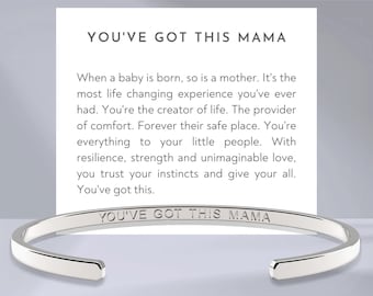Pulsera "Tú puedes, mamá" / Joyería para mamás primerizas, regalo de nacimiento