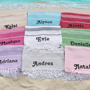 Beach Towel Bulk, Personalized Gifts for Bridesmaids, Custom Turkish Towels, Monogrammed Gift for Bachelorette Party, Turkish Beach Towel