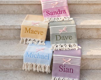 Wedding Personalized Towels For The Bride / Custom Embroidered Blanket Unique Wedding Gift