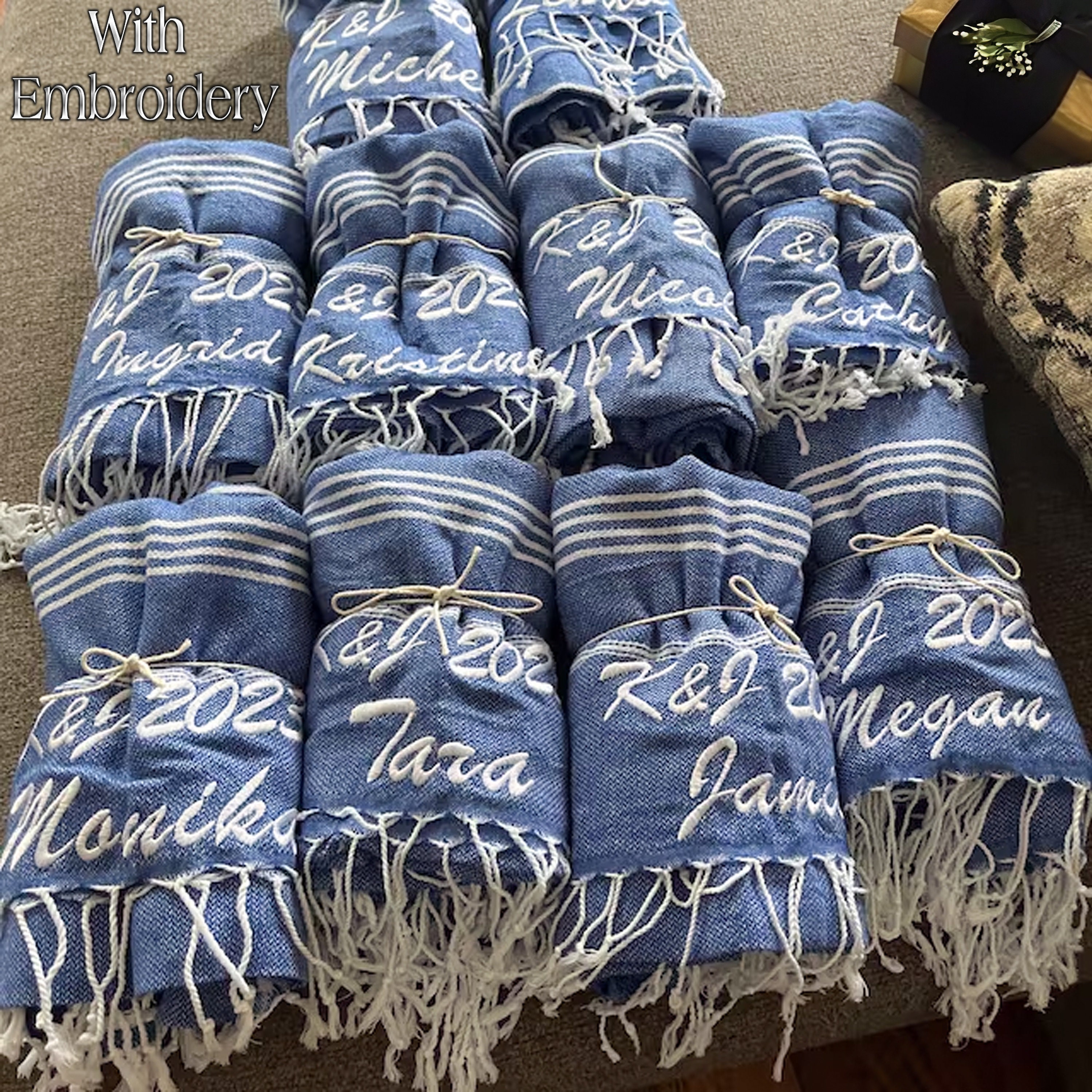 Personalized Turkish Beach Towel 40x70", Gift for the Woman who has Everything, Bridesmaid Proposal Gift, Bachelorette Party, Custom Towels