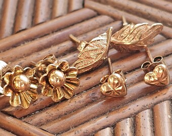 Vintage 9ct Gold Stud Earrings