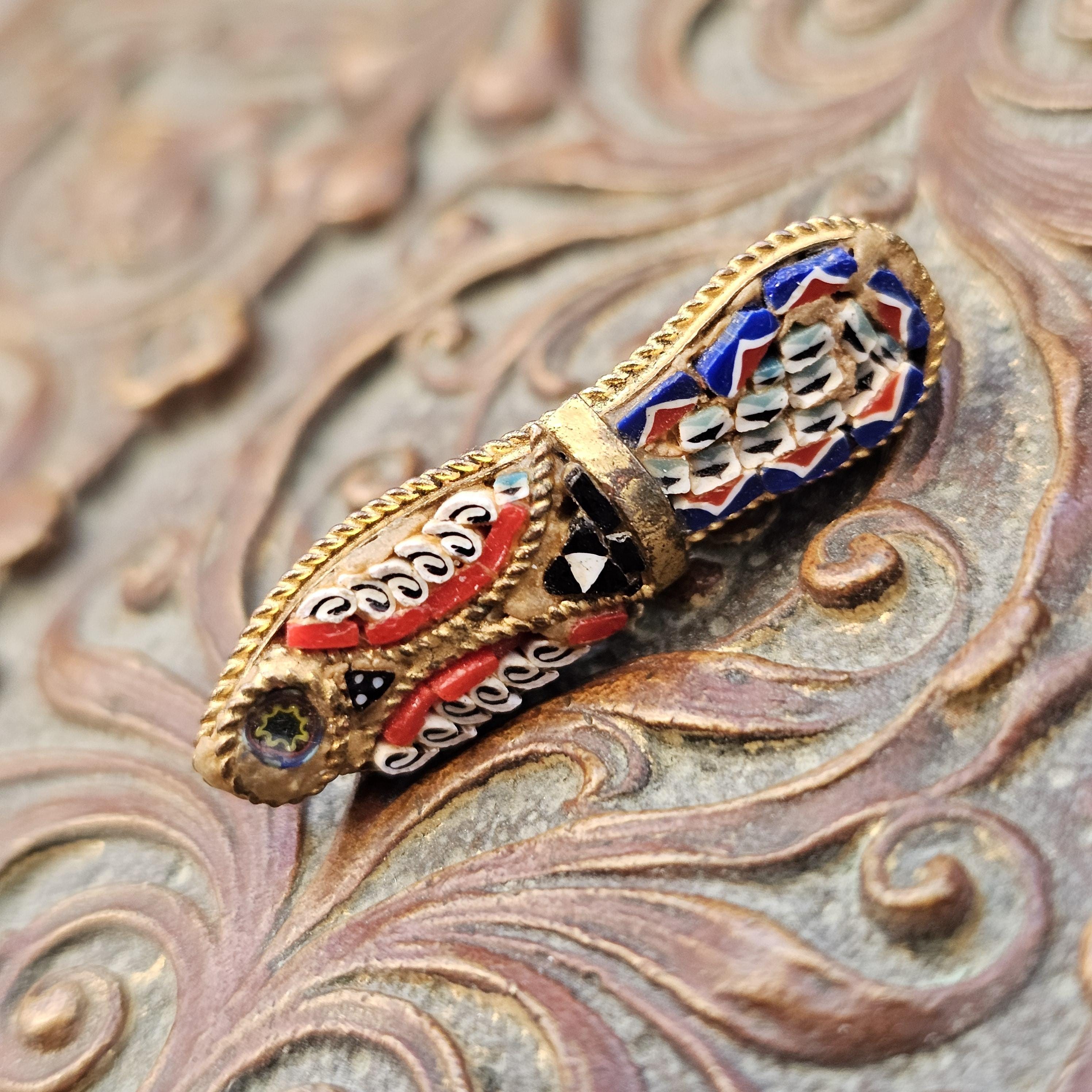 Antique micromosaic jewelry - Etsy 日本
