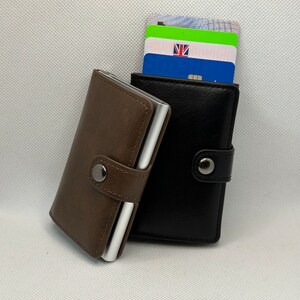 Porta carte da uomo in pelle RFID per lui Porta carte da uomo personalizzato