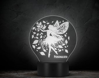 Enchanting Personalized Fairy Night Light - Captivating Color Changes - Perfect Baby For Shower or Nursery Decor!