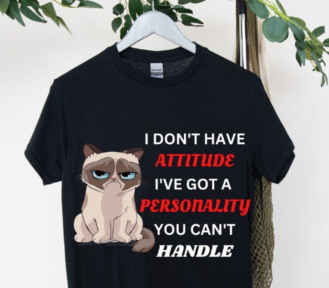 Grumpy Cat T Shirt / Grumpy Cat Gift / Cat Lover Shirt / Snarky T Shirt / Attitude Shirt