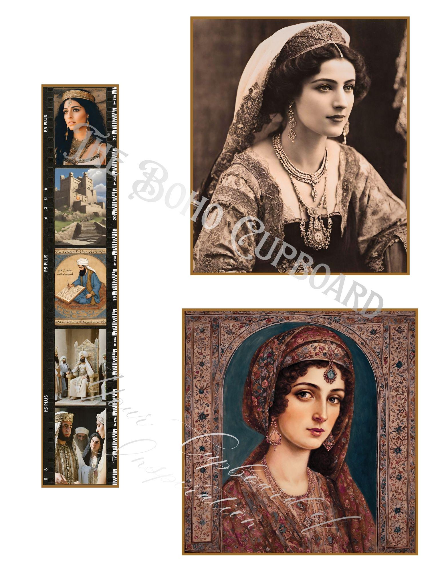 Set # 5 in the Story of Esther and Purim Exotic Junk Journal Kit - Etsy