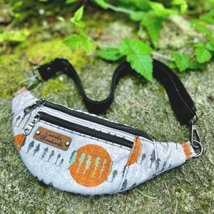 Fanny Pack, Sling Bag (multiple sizes) - trees & sun, recycled canvas
